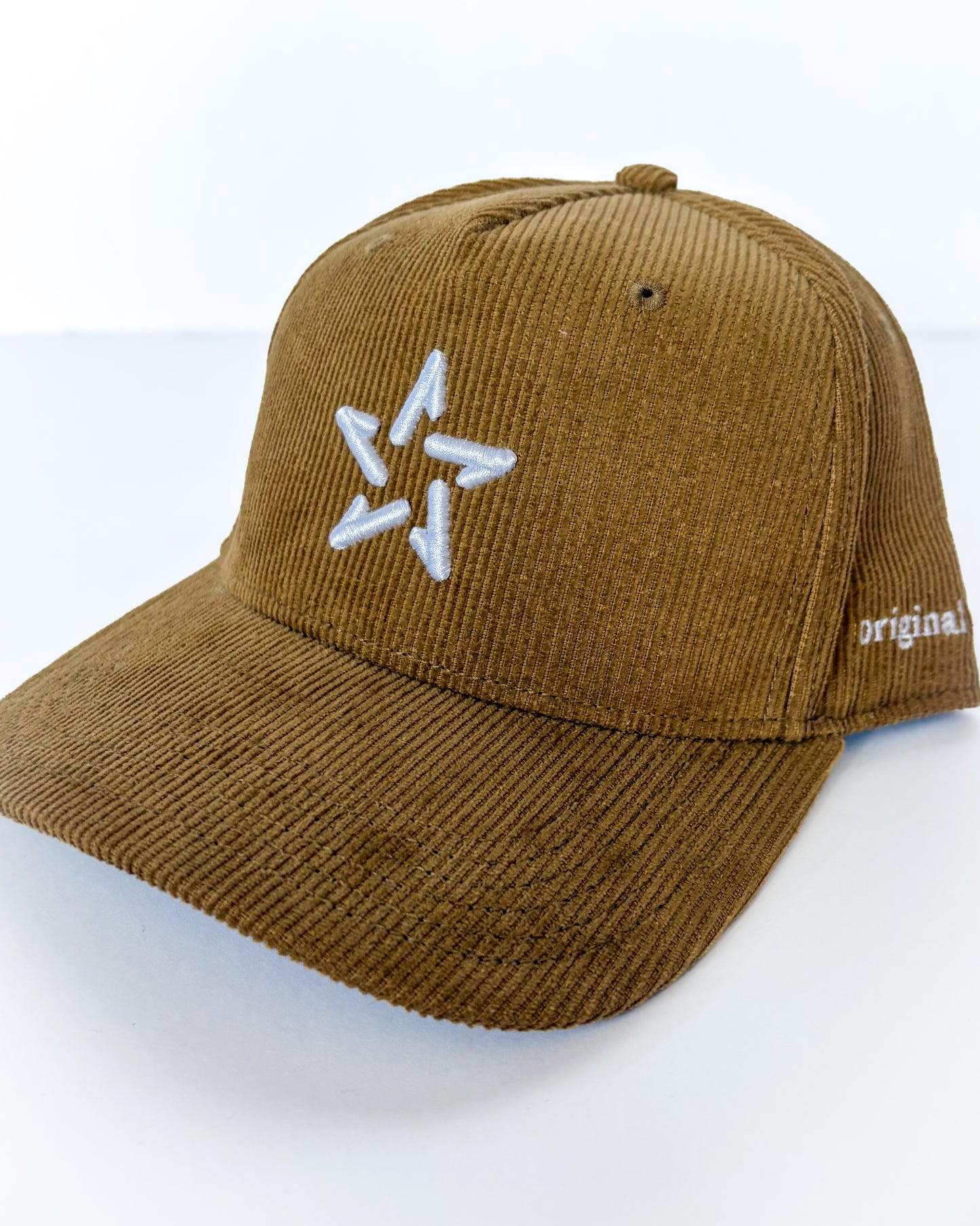 shiny star icon corduroy hat