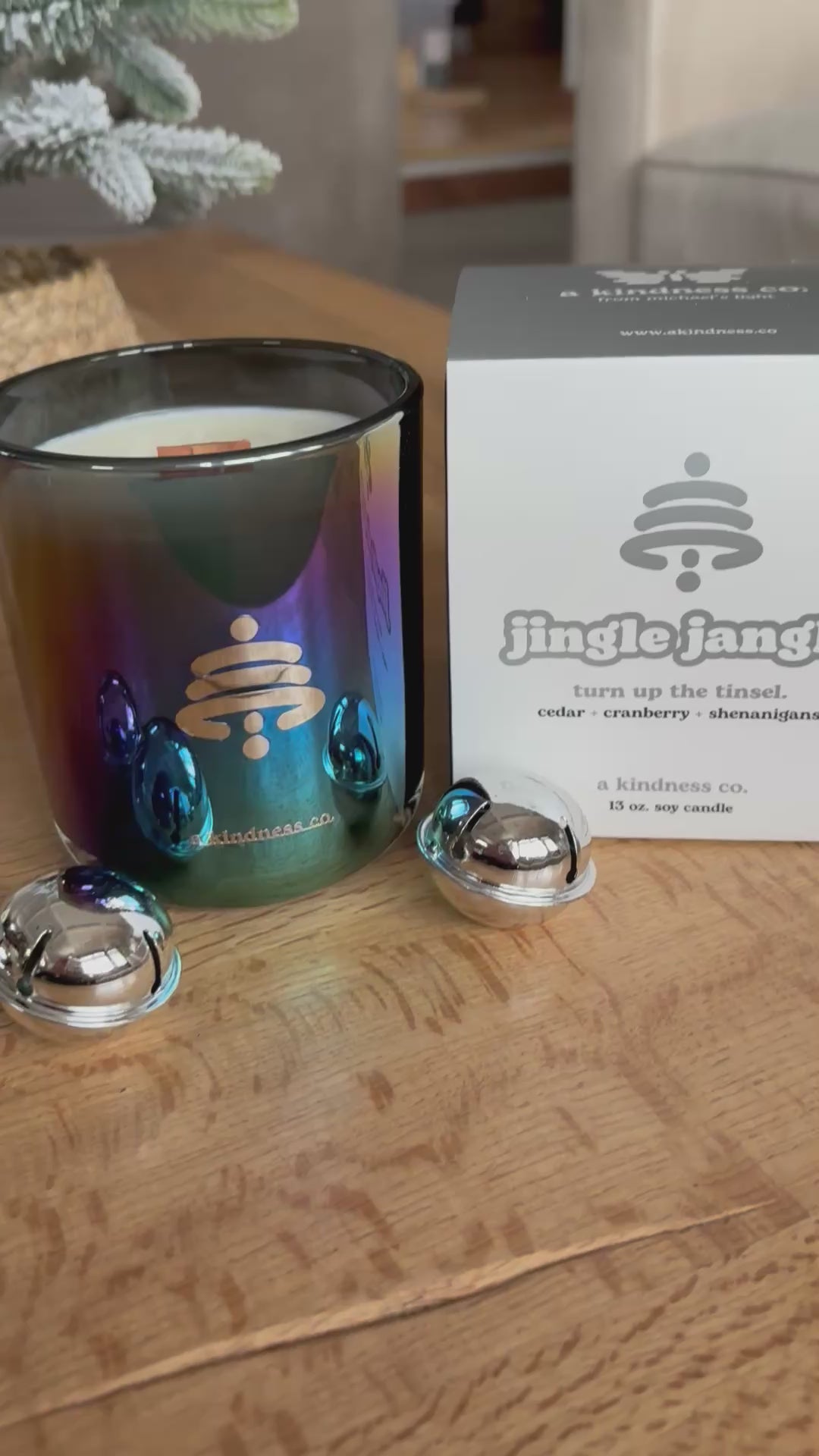 jingle jangle wood wick candle