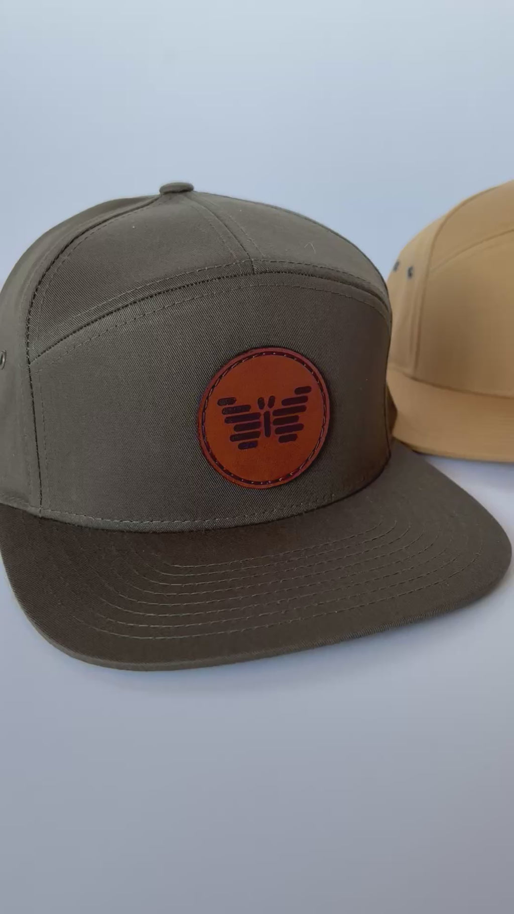 butterfly leather patch hat